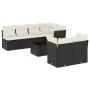 Set de sofás de jardín 8 piezas y cojines ratán sintético negro de , Conjuntos de jardín - Ref: Foro24-3249135, Precio: 487,5...