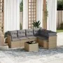 7-piece garden sofa set and beige synthetic rattan cushions by , Garden sets - Ref: Foro24-3249528, Price: 431,86 €, Discount: %