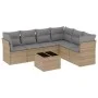 7-piece garden sofa set and beige synthetic rattan cushions by , Garden sets - Ref: Foro24-3249528, Price: 431,86 €, Discount: %