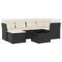 Set de comedor de jardín 7 pzas y cojines ratán sintético negro de , Conjuntos de jardín - Ref: Foro24-3249795, Precio: 417,5...