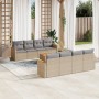 9-piece garden sofa set with beige synthetic rattan cushions by , Garden sets - Ref: Foro24-3258223, Price: 570,47 €, Discoun...