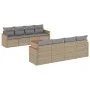 9-piece garden sofa set with beige synthetic rattan cushions by , Garden sets - Ref: Foro24-3258223, Price: 559,98 €, Discoun...