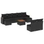 Garden sofa set 10 pieces with black synthetic rattan cushions by , Garden sets - Ref: Foro24-3258779, Price: 569,76 €, Disco...
