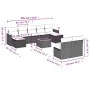 Garden sofa set 10 pieces with black synthetic rattan cushions by , Garden sets - Ref: Foro24-3258779, Price: 569,76 €, Disco...