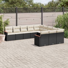 11-piece garden sofa set and black synthetic rattan cushions by , Garden sets - Ref: Foro24-3258829, Price: 646,88 €, Discoun...