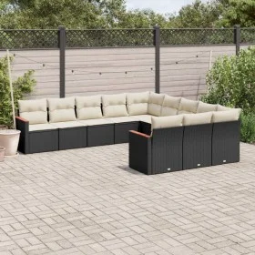 11-piece garden sofa set and black synthetic rattan cushions by , Garden sets - Ref: Foro24-3258829, Price: 636,29 €, Discoun...