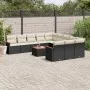 Garden sofa set 12 pieces with black synthetic rattan cushions by , Garden sets - Ref: Foro24-3258836, Price: 674,65 €, Disco...