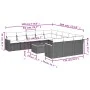 Garden sofa set 12 pieces with black synthetic rattan cushions by , Garden sets - Ref: Foro24-3258836, Price: 674,65 €, Disco...