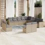 Garden sofa set with cushions 13 pieces beige synthetic rattan by , Garden sets - Ref: Foro24-3258888, Price: 790,30 €, Disco...