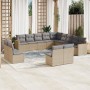 Gartensofa-Set mit Kissen, 13-teilig, beiges synthetisches Rattan von , Gartensets - Ref: Foro24-3258888, Preis: 815,41 €, Ra...