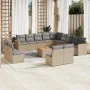 14-piece garden sofa set with beige synthetic rattan cushions by , Garden sets - Ref: Foro24-3258895, Price: 838,92 €, Discou...