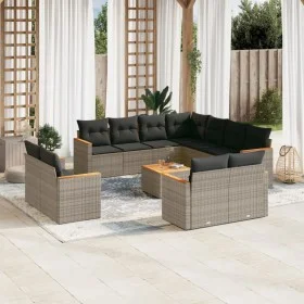 12-piece garden sofa set with gray synthetic rattan cushions by , Garden sets - Ref: Foro24-3258910, Price: 787,36 €, Discoun...