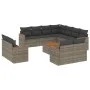 12-piece garden sofa set with gray synthetic rattan cushions by , Garden sets - Ref: Foro24-3258910, Price: 787,36 €, Discoun...