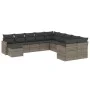 11-piece garden sofa set and gray synthetic rattan cushions by , Garden sets - Ref: Foro24-3258973, Price: 647,24 €, Discount: %