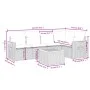 Garden sofa set with cushions 6 pieces beige synthetic rattan by , Garden sets - Ref: Foro24-3259196, Price: 403,12 €, Discou...