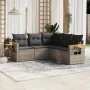 Garden sofa set with cushions 5 pieces gray synthetic rattan by , Garden sets - Ref: Foro24-3259204, Price: 343,95 €, Discoun...