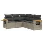 Garden sofa set with cushions 5 pieces gray synthetic rattan by , Garden sets - Ref: Foro24-3259204, Price: 343,95 €, Discoun...