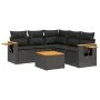 6-piece garden sofa set and black synthetic rattan cushions by , Garden sets - Ref: Foro24-3259206, Price: 412,78 €, Discount: %