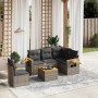 6-teiliges Gartenmöbel-Set und graue synthetische Rattankissen von , Gartensets - Ref: Foro24-3259225, Preis: 385,91 €, Rabat...