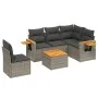 6-teiliges Gartenmöbel-Set und graue synthetische Rattankissen von , Gartensets - Ref: Foro24-3259225, Preis: 385,59 €, Rabat...