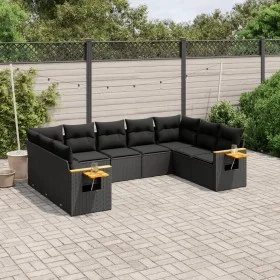 8-piece garden sofa set and black synthetic rattan cushions by , Garden sets - Ref: Foro24-3259514, Price: 615,56 €, Discount: %