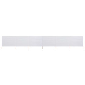 6-teilige Strandwindschutzscheibe weißer Sandstoff 800x120cm von vidaXL, Sonnenschirme - Ref: Foro24-47174, Preis: 59,96 €, R...