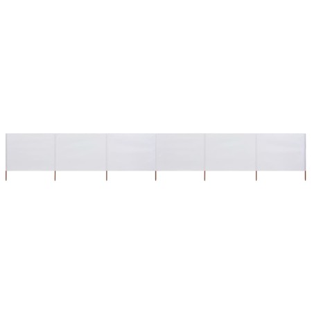 6-teilige Strandwindschutzscheibe weißer Sandstoff 800x120cm von vidaXL, Sonnenschirme - Ref: Foro24-47174, Preis: 59,96 €, R...