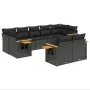 8-piece garden sofa set and black synthetic rattan cushions by , Garden sets - Ref: Foro24-3259528, Price: 617,39 €, Discount: %