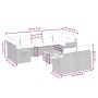 Garden sofa set 10 pieces with black synthetic rattan cushions by , Garden sets - Ref: Foro24-3259535, Price: 681,54 €, Disco...