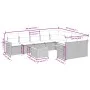 10-piece garden sofa set with gray synthetic rattan cushions by , Garden sets - Ref: Foro24-3259554, Price: 615,89 €, Discoun...