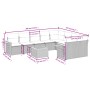 Set de sofás de jardín 10 pzas con cojines ratán sintético gris de , Conjuntos de jardín - Ref: Foro24-3259554, Precio: 606,51 €