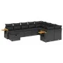 Garden sofa set 10 pieces with black synthetic rattan cushions by , Garden sets - Ref: Foro24-3259556, Price: 658,92 €, Disco...