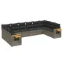10-piece garden sofa set with gray synthetic rattan cushions by , Garden sets - Ref: Foro24-3259568, Price: 619,81 €, Discoun...