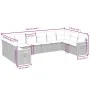 10-piece garden sofa set with gray synthetic rattan cushions by , Garden sets - Ref: Foro24-3259568, Price: 619,81 €, Discoun...