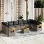 11-piece garden sofa set and gray synthetic rattan cushions by , Garden sets - Ref: Foro24-3259575, Price: 659,57 €, Discount: %