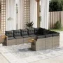 10-piece garden sofa set with gray synthetic rattan cushions by , Garden sets - Ref: Foro24-3259582, Price: 619,81 €, Discoun...