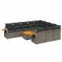 11-teiliges Gartensofa-Set und graue synthetische Rattankissen von , Gartensets - Ref: Foro24-3259589, Preis: 659,57 €, Rabat...