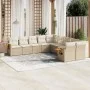 Garden sofa set with beige cushions 10 pieces synthetic rattan by , Garden sets - Ref: Foro24-3259594, Price: 674,56 €, Disco...
