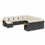 11-piece garden sofa set and black synthetic rattan cushions by , Garden sets - Ref: Foro24-3259606, Price: 643,57 €, Discoun...