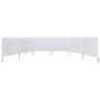 6-teilige Strandwindschutzscheibe weißer Sandstoff 800x120cm von vidaXL, Sonnenschirme - Ref: Foro24-47174, Preis: 59,96 €, R...