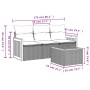 Gartensofa-Set mit Kissen, 4-teilig, beiges synthetisches Rattan von , Gartensets - Ref: Foro24-3259847, Preis: 255,02 €, Rab...