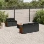 Set de sofás de jardín 6 piezas y cojines ratán sintético negro de , Conjuntos de jardín - Ref: Foro24-3259864, Precio: 401,7...