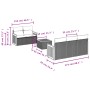 6-piece garden sofa set and black synthetic rattan cushions by , Garden sets - Ref: Foro24-3259864, Price: 387,35 €, Discount: %