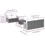 6-teiliges Gartensofa-Set und schwarze synthetische Rattankissen von , Gartensets - Ref: Foro24-3259864, Preis: 408,90 €, Rab...
