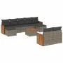 10-piece garden sofa set with gray synthetic rattan cushions by , Garden sets - Ref: Foro24-3260492, Price: 634,73 €, Discoun...