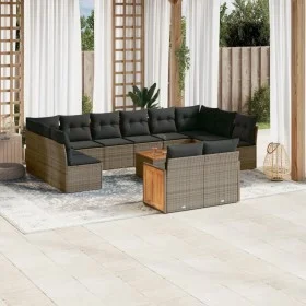 Garden sofa set with cushions 13 pieces gray synthetic rattan by , Garden sets - Ref: Foro24-3260534, Price: 820,56 €, Discou...