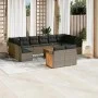 Garden sofa set with cushions 13 pieces gray synthetic rattan by , Garden sets - Ref: Foro24-3260534, Price: 820,56 €, Discou...