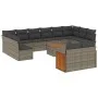 Garden sofa set with cushions 13 pieces gray synthetic rattan by , Garden sets - Ref: Foro24-3260534, Price: 820,56 €, Discou...