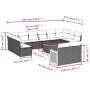 Garden sofa set with cushions 13 pieces gray synthetic rattan by , Garden sets - Ref: Foro24-3260534, Price: 820,56 €, Discou...