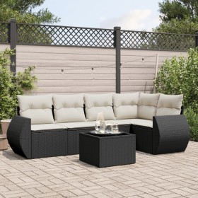 6-piece garden sofa set and black synthetic rattan cushions by , Garden sets - Ref: Foro24-3253673, Price: 391,96 €, Discount: %